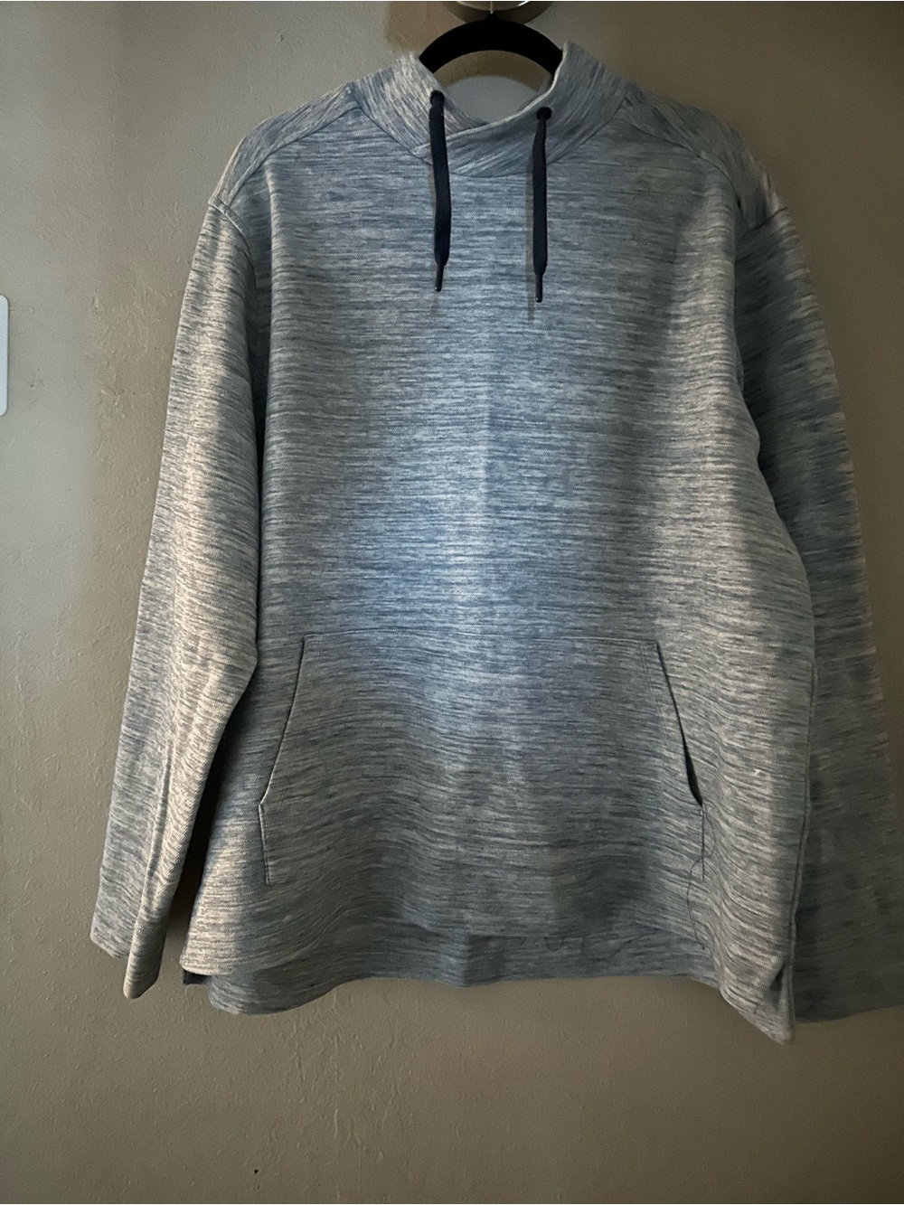 Unisex Heather Grey Pullover Hoodie with Front Pouch